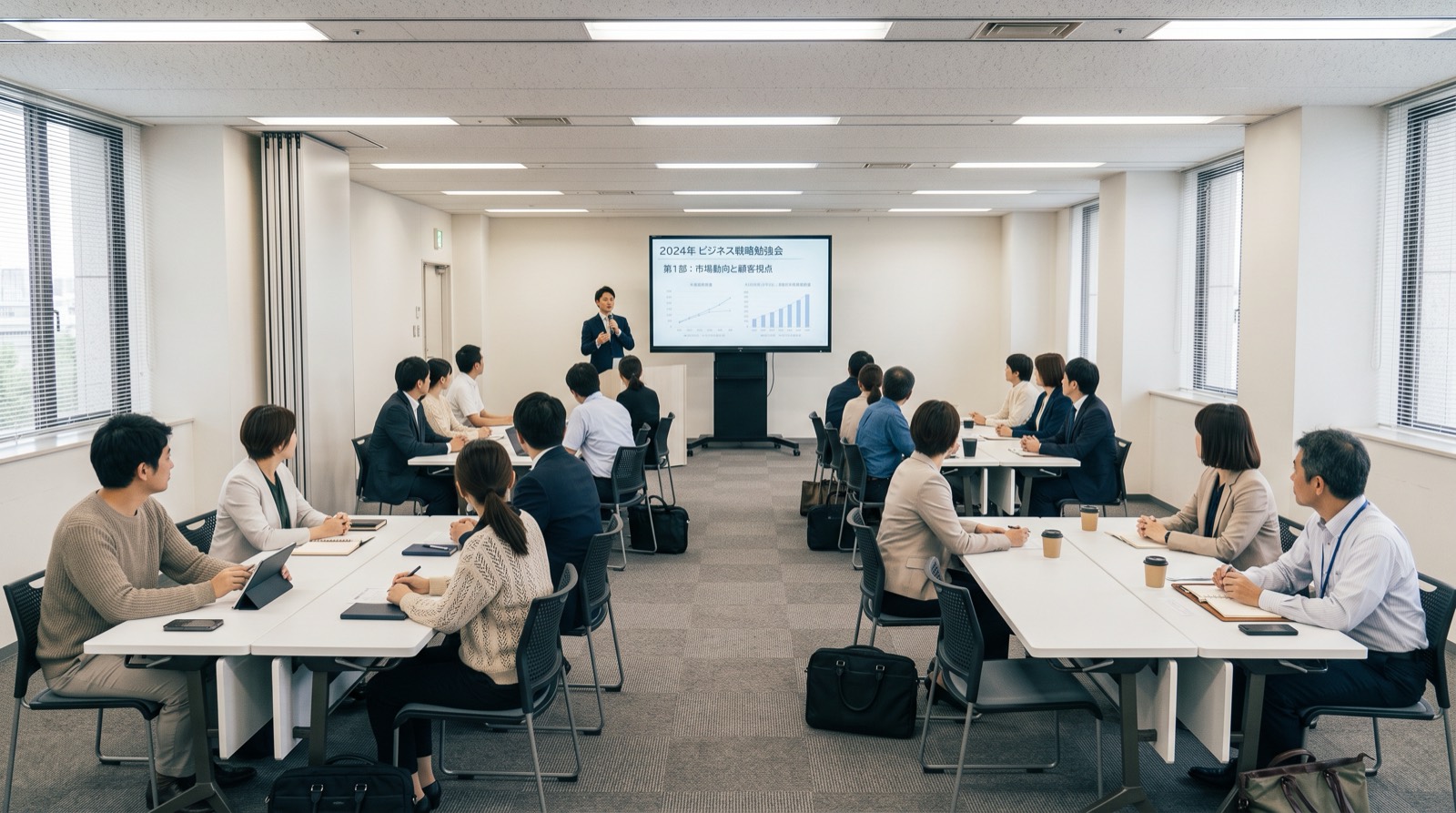 会場で行われる勉強会の様子